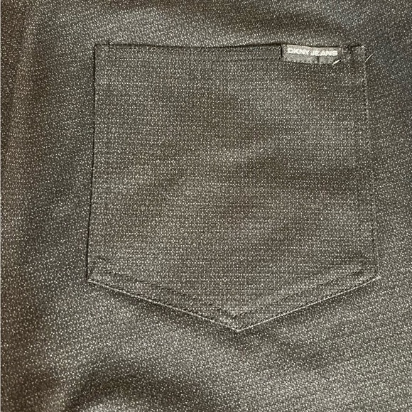 Black stretch jeans straight leg Polyester Rayon Spandex. New Years size L/G - Picture 4 of 8